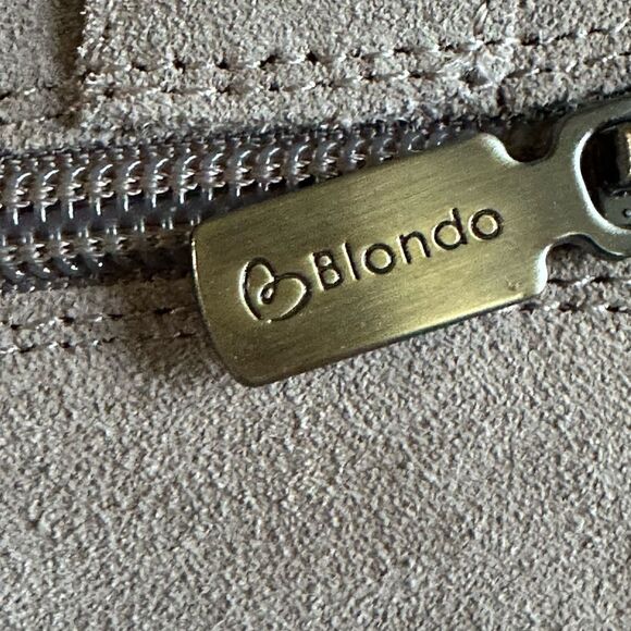 Blondo Womens Saddie Ankle Boots Beige Suede Block Heel Zip Up Size 6.5 NEW - Picture 8 of 8